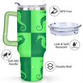 thumbnail image 3 of 40oz Ocean Cute SeaHorse Stainless Steel Flip Straw Tumbler Spill Proof Travel Cup Double Wall Vacuum Insulated Coffee Mug with Top Handle, 3 of 6