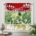 thumbnail image 3 of Christmas Window Curtain, Holiday Drapery Decoration, Polyester Festive Window Valance for Xmas Home Decor, 137x45cm White Red Gray Cozy Seasonal Curtain, 3 of 7