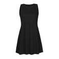 thumbnail image 4 of SHOPESSA Women’s Summer Dress Sleeveless Fashion O-Neck Mini Dress ,Solid Color Loose Fit Short Flowy Dress, Casual with Pockets Above Knee Dress, 4 of 5
