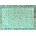 thumbnail image 1 of Ahgly Company Indoor Rectangle Solid Light Blue Modern Area Rugs, 6' x 9', 1 of 4