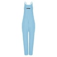 thumbnail image 5 of Jumpsuits for Women Casual V Neck Baggy Rompers Sleeveless Adjustable Spaghetti Strap Overalls with Pockets Clearance Summer Savings Cheap Deals, 5 of 5