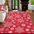 thumbnail image 1 of Hasoo Christmas Indoor Home Decor Area Rug Washable 4' x 6' Modern Rug for Living Room Dining Room, Red, 1 of 5
