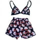 thumbnail image 5 of Conjunto de pijamas de mujer de comercio exterior, pijamas informales de dibujos animados, tirantes divididos, ropa interior sexy de felpa ajustable para verano, 5 of 5