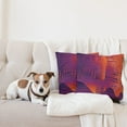 thumbnail image 4 of Ambesonne Music Throw Pillow Cover 2 Pack, Abstract Volumes Bar Motif, 18", Plum and Burnt Sienna, 4 of 7