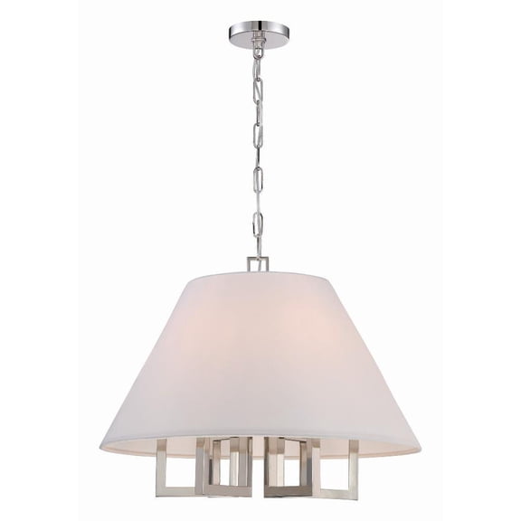 6 Light Chandelier-18.5 inches Tall and 24 inches Wide-Polished Nickel Finish Bailey Street Home 49-Bel-4955230