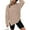 Khaki, variant on ZOELNIC Womens Waffle Knit Crewneck Sweatshirts Long Sleeve Side Slits Casual Pullover Sweatshirt Tops, S