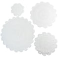 thumbnail image 1 of kilofly Sets de Table Ronds en Dentelle de Coton Crocheté Fait Main [Ensemble de 4] Médaillon Blanc, 1 of 4