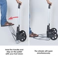 thumbnail image 3 of Folding Hand Truck Heavy Duty, 330-Lb. Load Capacity Portable Aluminum Alloy Cart Hand Dolly Push Truck Trolley with Wheels, for Luggage/Personal/Travel/Auto/Moving & Office, 3 of 6