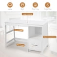 thumbnail image 6 of Giantex Wooden Computer Desk, Home Office Desk w/Large Storage Space, Multipurpose Ladder Writing Study Table, White, 6 of 8