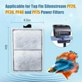 thumbnail image 2 of Tawatiler 15 Pack PF-L Filter Cartridges for Top Fin Silenstream PF20, PF30, PF40 and PF75 Power Filters, Remplacement Aquarium Carbon Cartridge with Zeolite, 2 of 7