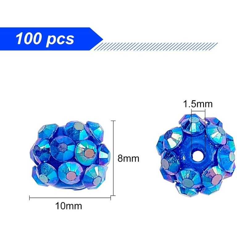 40Pcs 10 Style Resin Rhinestone Beads Chunk Beads Acrylic Round Beads 20mm  Chunky Beads for Jewelry Making Large Resin Beads Berry Bead Bracelets  Earrings Supplies Mixed Color DIY Craft 
