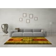 thumbnail image 3 of Ahgly Company Machine Washable Indoor Rectangle Abstract Yellow Contemporary Area Rugs, 5' x 8', 3 of 4