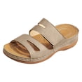 thumbnail image 6 of Orthopedic Sandals for Women with Arch Support Casual Summer Slip on Platform Slides Lightweight Cushioned Low Wedge Walking Shoes White Size 9.5, 6 of 7
