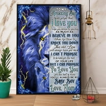 Lion Mom To My Amazing Son I Love You Gift For Son From Mom Paper Poster No Frame Wall Art 11 x 17 Inch Poster