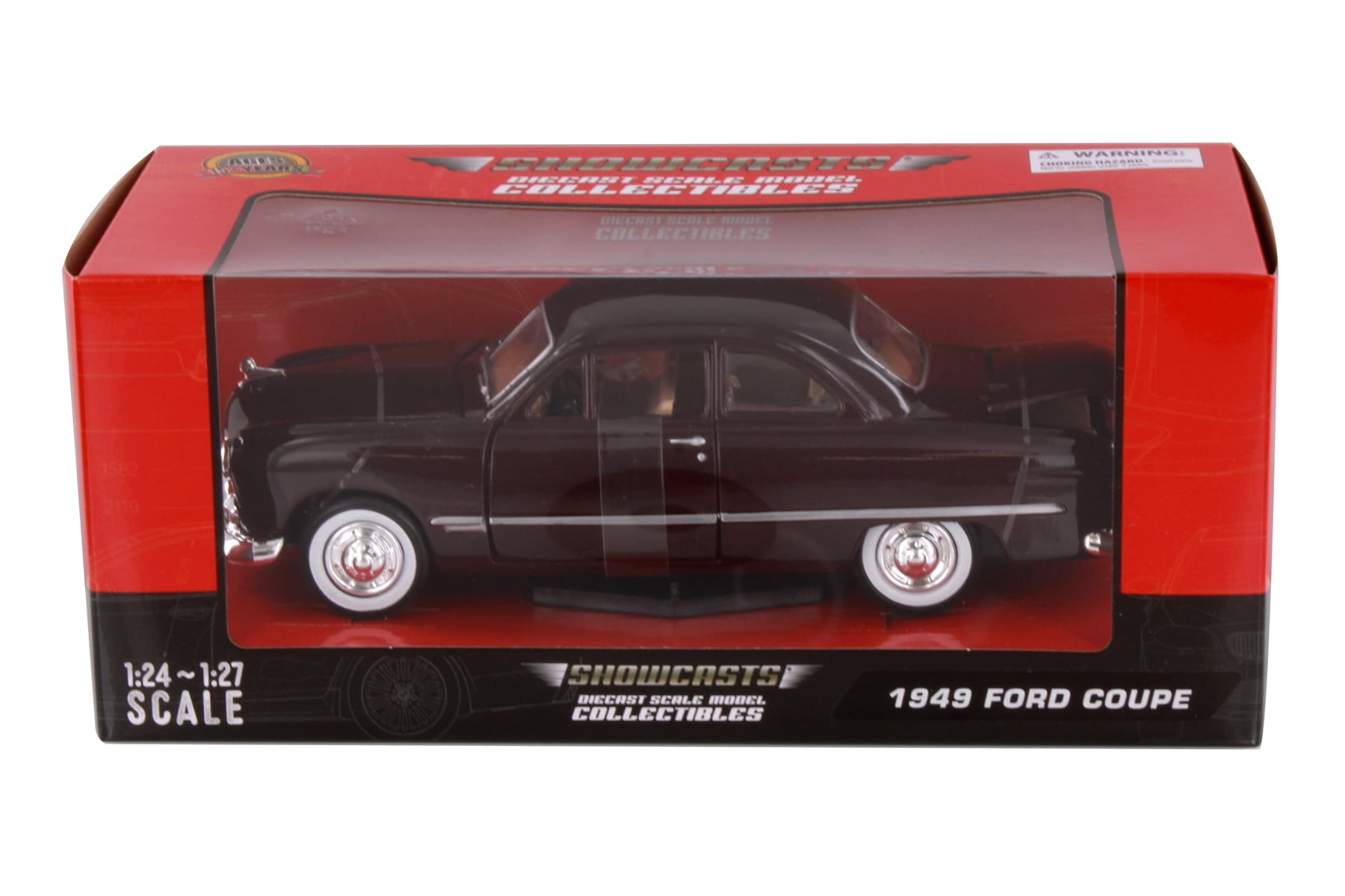 1949 Ford Coupe Hardtop, Burgundy - Showcasts 77213BG - 1/24 Scale Diecast Model Car
