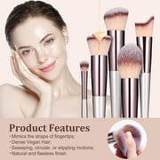 BS-Mall Premium Synthetic Foundation Powder Concealers Eye shadows Blush Makeup Champagne Gold Cosmetic Brushes, 18 Pieces