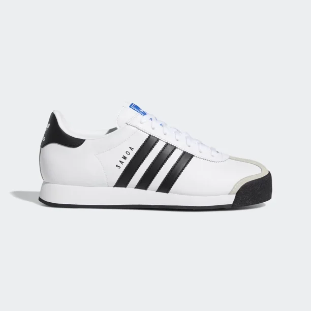 Adi-das Samoa 675033 Sneaker Mens 11.5 White Black Leather Lifestyle Shoes TF6848