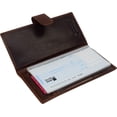 thumbnail image 4 of CAZORO Vintage Genuine Leather RFID Checkbook Cover Wallet with Snap Closure Buffalo Burgundy, 4 of 7