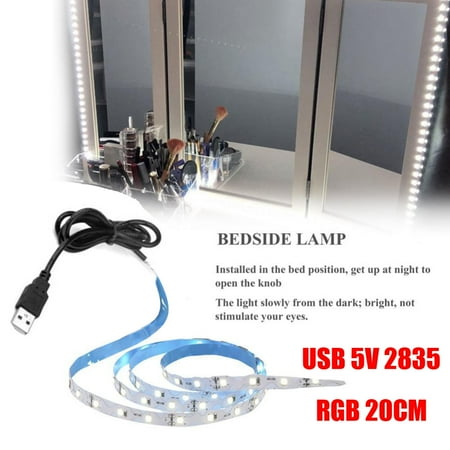 

USB 5V 2835 12SMD 20CM RGB LED Strip Light Bar TV Back Lighting Kit