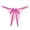 Hot Pink, variant on Women's G String Panty Lace Thongs Bow Front Crotchless Underwear Hollow Out See Through Panty Snap Crotch Lingerie plus