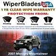 thumbnail image 2 of 2007 Mercury Mountaineer Beam Wiper Blades Wipers w/1yr Warranty (Set of 3) w/Rear Wiper (WiperBladesUSA), 2 of 5