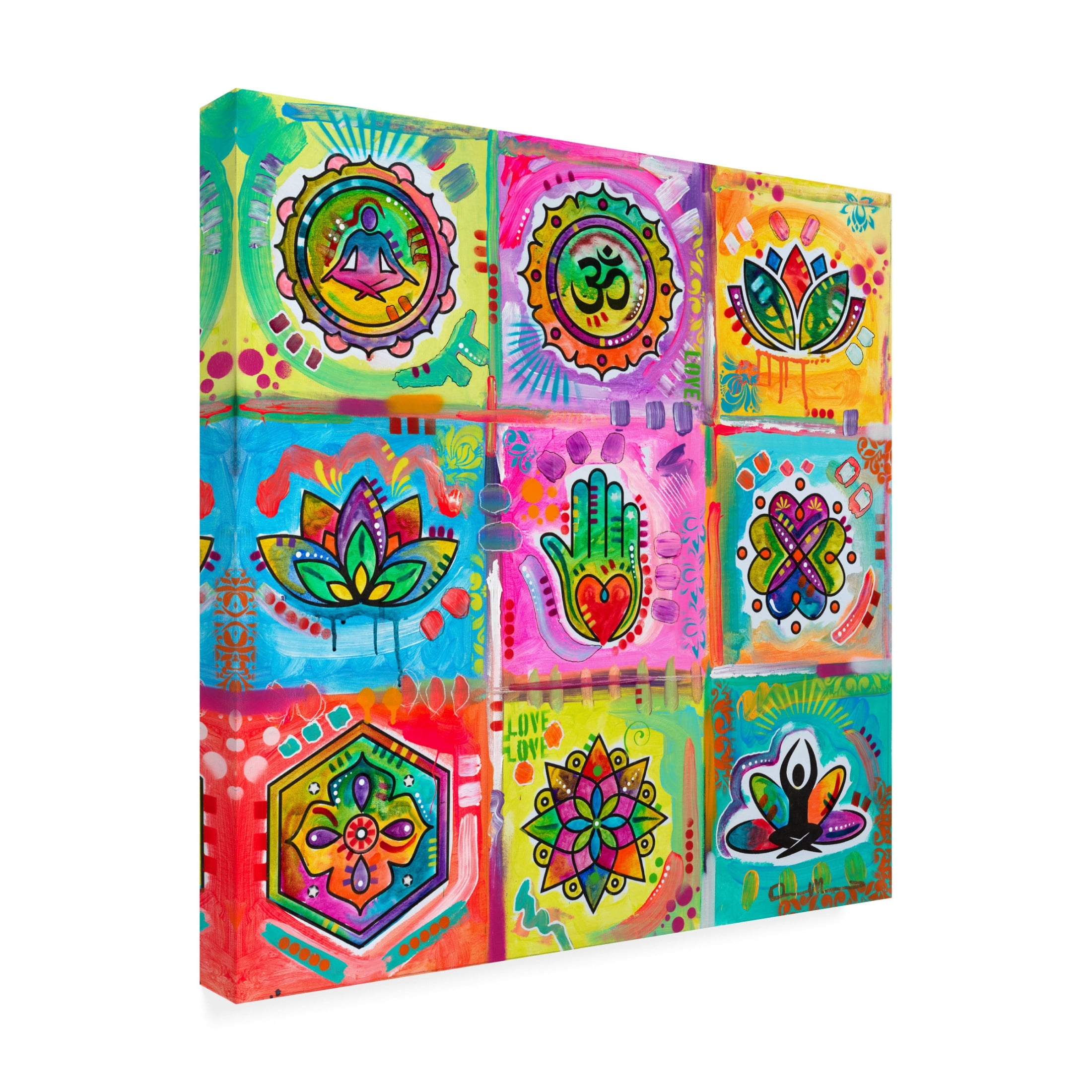 Canvas Wall Art - Dean Russo 'Meditation Squares' Wall Art for Living Room, Bedroom, or Office Décor by Trademark Fine Art - 35 x 35 Inches