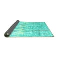 thumbnail image 2 of Ahgly Company Indoor Round Abstract Turquoise Blue Contemporary Area Rugs, 5' Round, 2 of 4