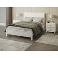 thumbnail image 6 of Miekor Furniture Albany 3 Piece Full Bed Set, Heavy Duty Solid Wood Full Size Bed Frame with Bedside Table Set of 2, White 00017, 6 of 8