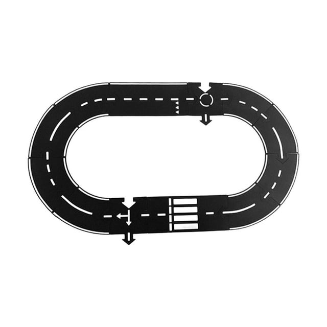 Flexible Rubber Road Puzzle Track for Toy Cars, Expandable Highway Playmat for Indoor And Outdoor Use, Creative Building Toy for Designing Custom Race Tracks And Layouts