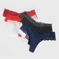thumbnail image 6 of rygai Women Underpants Breathable Lace Shape Soft No Constraint See through Hollow Out Flower Embroidery Thin Lady Briefs for Inner Wear Black L, 6 of 8