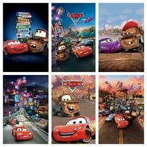 Unframed Car Watercolor Posters Set of 6 Pieces (8" x 10") for Kids Bedroom Wall Decorations Game Room Nursery Decor Unframed Cartoon Anime Art Paintings Poster Gift