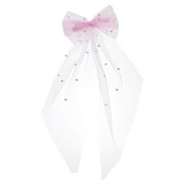 Pink Hair Bow Clip for Women with Tulle and Iron Material Perfect for Wedding Occasions