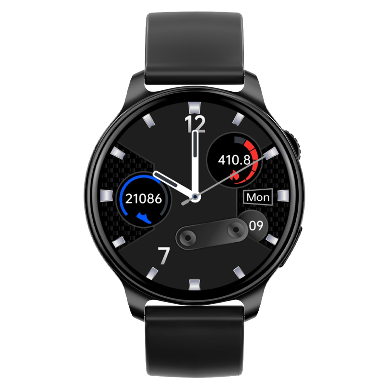 LOKMAT TIME 2 Smart Sports Watch 1.32 360 360px Full touch Screen BT Call Rotating Crown 19 Sports Mode Health Monitor Password Screen split Function Massive Dial Walmart