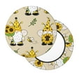 thumbnail image 2 of Kll Gnomes Bees And Sunflowers Round Bar Chair Cushion Cover 14 Inch,Bar Stool Protector With Elastic, Soft Washable, 2 of 7