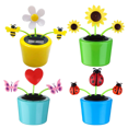thumbnail image 3 of 4 piezas de abejas y girasoles bailarines que funcionan con energía solar, bailarinas animadas con cabezón para decoración del hogar, la oficina y el automóvil, 3 of 7