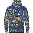 thumbnail image 3 of Bingfone Marine Nautical Men's Drawstring Hoodie Long Sleeve Pocket Sweatshirts-3X-Large, 3 of 6