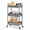 Grey, variant on KK KINGRACK Rolling Cart, 3-Tier Metal Utility Cart with 4 Wheels, 2 Brakes, White