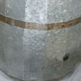 thumbnail image 2 of Maykoosh Tuscan Treats Drum Shape Metal Wine Storage Table With Removable Lid, Rustic Brown And Gray, 2 of 5