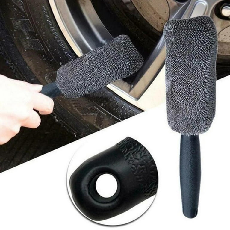 HARR Wheel Brush Microfiber Metal Free Wheel and Rim Cleaner Brush Easy  Reach Tire Detailing Brush Cleaning Tool for Car Trunk Motorcycle Auto, No  Scratches H3V3 