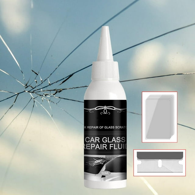 Juego de reparación de líquido de vidrio de ventana de coche, vehículo, herramienta de parabrisas, bricolaje, de reparación de parabrisas de 50ML Macarena Líquido reparador de grietas