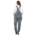 thumbnail image 2 of Women's Plus Size Adjustable Strap Denim Bib Overalls Straight Leg Jean Jumpsuits, Blue, X-Large, 2 of 3