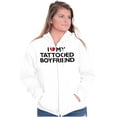 thumbnail image 3 of Love My Tattooed Boyfriend Romantic Womens Plus Size Graphic Zipper Hoodie Brisco Brands 2X, 3 of 5