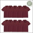 thumbnail image 2 of 10-Pack School Uniform Tagless Polo Tshirt for Little Boys & Big Boys, 2 of 7