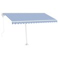 thumbnail image 3 of Toldo VidaXL Independiente Automático Azul y Blanco 3x3m, 3 of 9