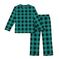 thumbnail image 2 of vdgthytj Kids Pajama Sets Sleepwear Casual Soft Plaid Long Sleeve Tops and Pants 2 Piece Outfits Loungewear, 2 of 8