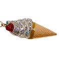 thumbnail image 3 of Ice Cream Cone Rhinestone Purse Charm Clear, 3 of 4