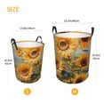 thumbnail image 3 of Easygdp Sunflower Field Art Large Dirty Clothes Hamper, Lightweight Storage Basket, Household Laundry Bag with Handle-Small, 3 of 6
