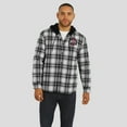 thumbnail image 4 of Men's Darius Rucker Collection by Fanatics  Black Ohio State Buckeyes Plaid Flannel Quilted Full-Snap Hooded Shacket, 4 of 6