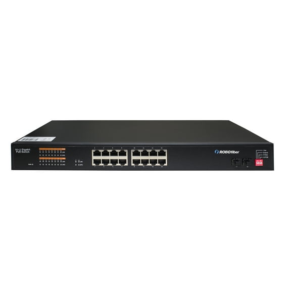 GES-1602A-PSE Gigabit Ethernet 16 2 Gigabit ports high power POE switch (350W budget)