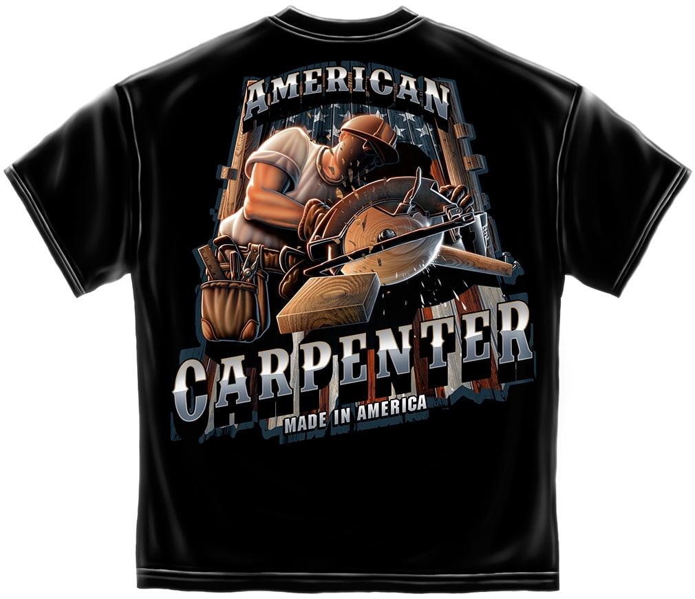 Carpenters Customized personalised t-shirt chippy builders work company Teeshirt